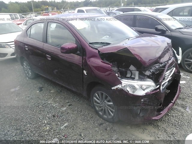 ML32F3FJXJHF04797 - 2018 MITSUBISHI MIRAGE G4 ES Бордовый фото 1