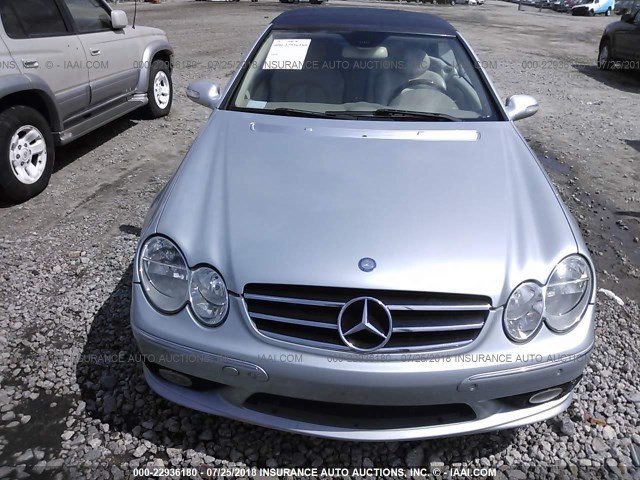 WDBTK75GX5T040340 - 2005 MERCEDES-BENZ CLK 500 SILVER photo 6