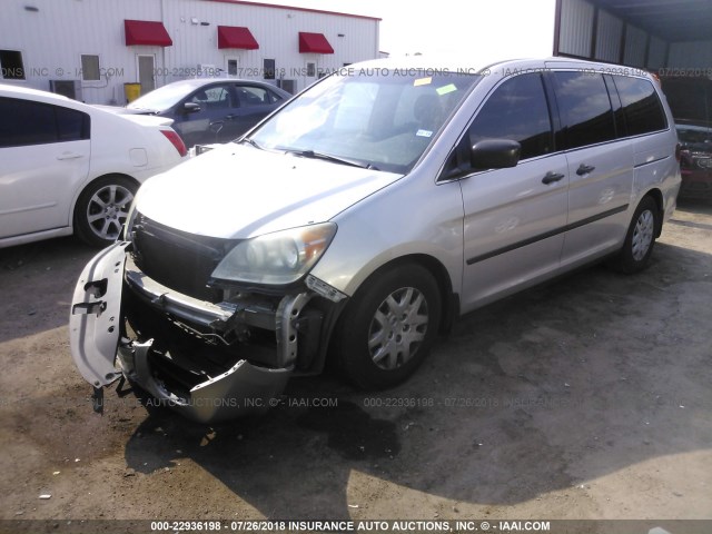 5FNRL38218B053129 - 2008 HONDA ODYSSEY LX SILVER photo 2