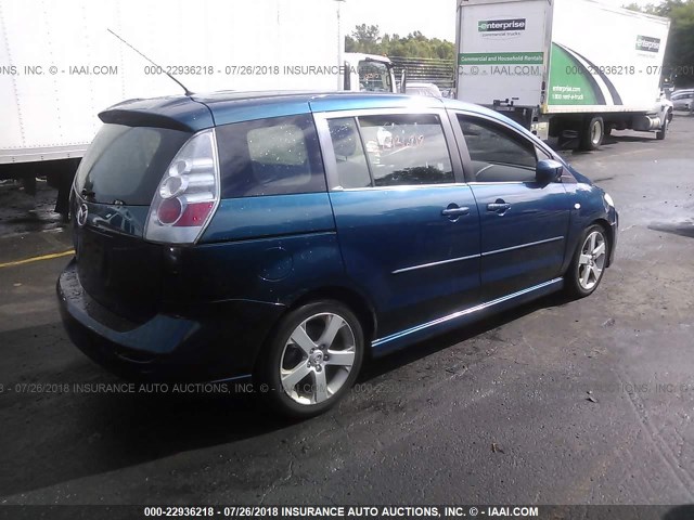 JM1CR29L660119580 - 2006 MAZDA 5 BLUE photo 4