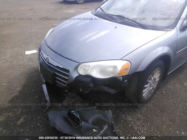 1C3EL56R76N141549 - 2006 CHRYSLER SEBRING TOURING GRAY photo 6