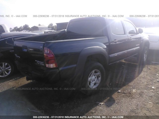 3TMJU62N68M062029 - 2008 TOYOTA TACOMA DOUBLE CAB PRERUNNER BLUE photo 4