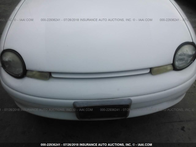 1P3ES47C3SD618075 - 1995 PLYMOUTH NEON HIGHLINE WHITE photo 6