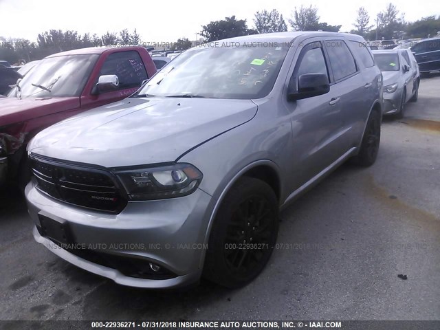 1C4RDHAGXFC113984 - 2015 DODGE DURANGO SXT SILVER photo 2