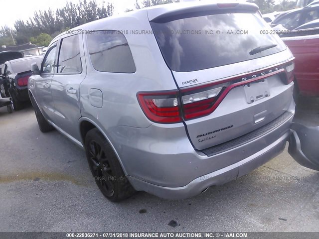 1C4RDHAGXFC113984 - 2015 DODGE DURANGO SXT SILVER photo 3