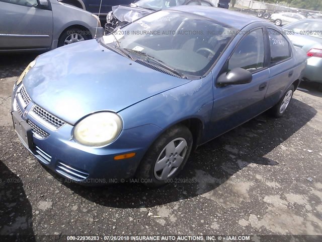 1B3ES26C93D135716 - 2003 DODGE NEON SE BLUE photo 2