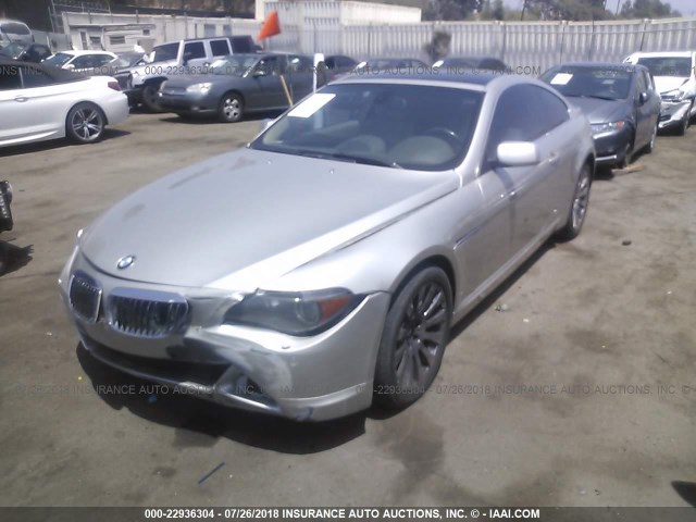 WBAEH73415B191412 - 2005 BMW 645 CI AUTOMATIC SILVER photo 2