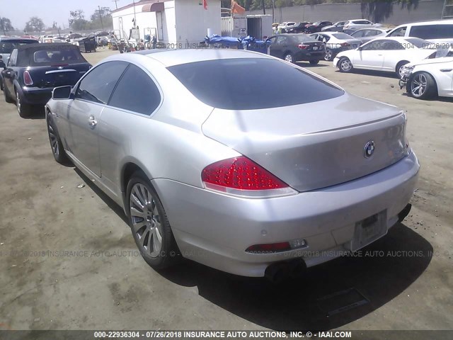 WBAEH73415B191412 - 2005 BMW 645 CI AUTOMATIC SILVER photo 3