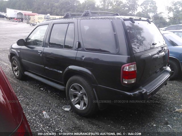 JN8DR09X14W800739 - 2004 NISSAN PATHFINDER LE/SE BLACK photo 3