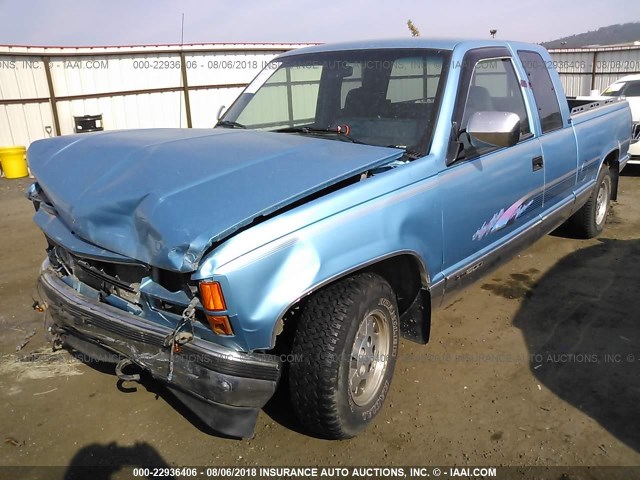 2GTEC19K7R1508815 - 1994 GMC SIERRA C1500 BLUE photo 2