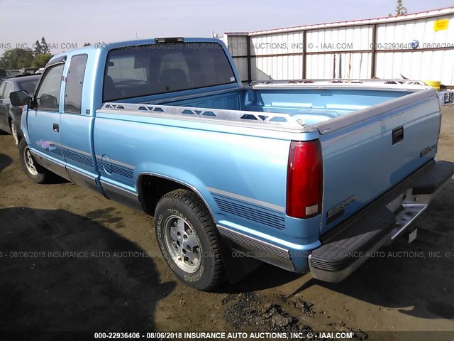 2GTEC19K7R1508815 - 1994 GMC SIERRA C1500 BLUE photo 3