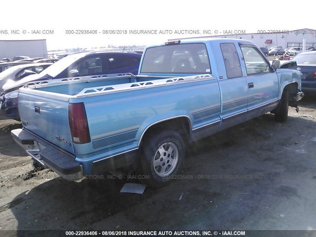 2GTEC19K7R1508815 - 1994 GMC SIERRA C1500 BLUE photo 4