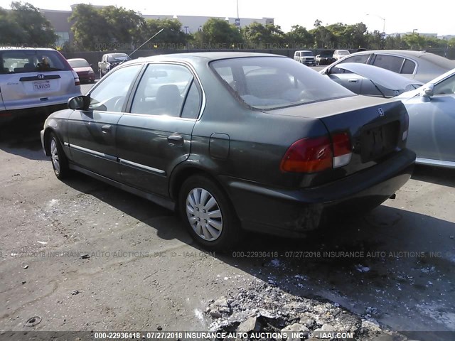 JHMEJ6679VS028481 - 1997 HONDA CIVIC LX GREEN photo 3