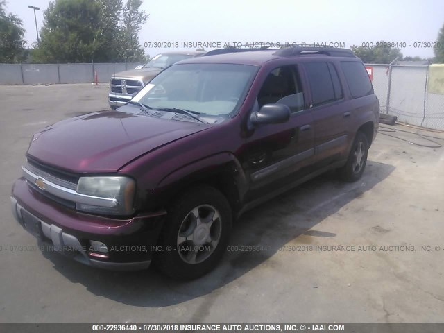 1GNET16S746166358 - 2004 CHEVROLET TRAILBLAZER EXT LS/EXT LT MAROON photo 2