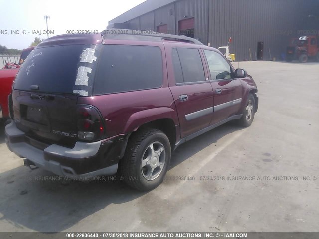 1GNET16S746166358 - 2004 CHEVROLET TRAILBLAZER EXT LS/EXT LT MAROON photo 4