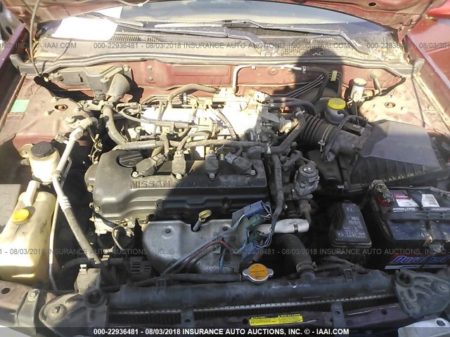 3N1CB51A22L553771 - 2002 NISSAN SENTRA GXE MAROON photo 10