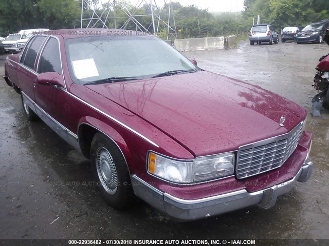 1G6DW52P3SR713967 - 1995 CADILLAC FLEETWOOD BROUGHAM RED photo 1