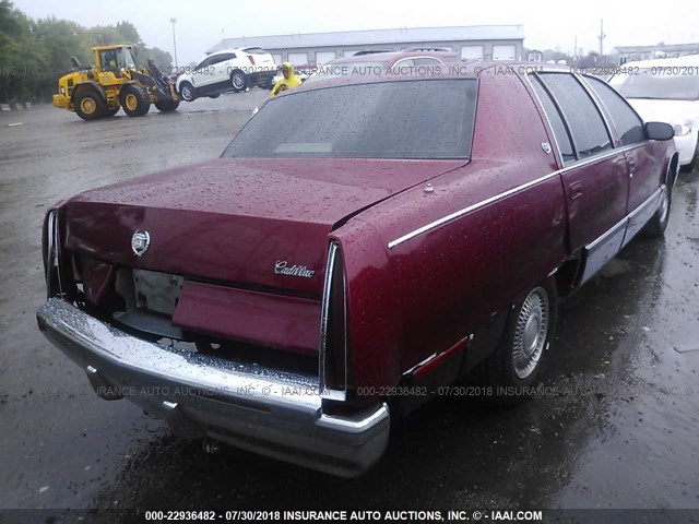 1G6DW52P3SR713967 - 1995 CADILLAC FLEETWOOD BROUGHAM RED photo 4