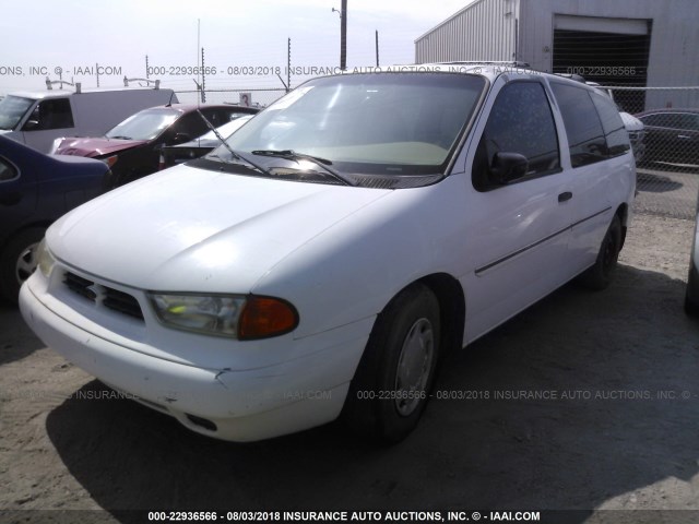 2FMZA5141WBD80410 - 1998 FORD WINDSTAR WAGON WHITE photo 2