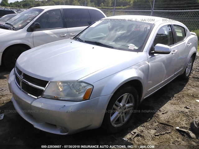 1B3LC56B69N559211 - 2009 DODGE AVENGER SXT/R/T SILVER photo 2