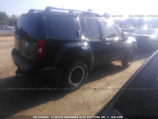 5N1AN08W08C502947 - 2008 NISSAN XTERRA OFF ROAD/S/SE BLACK photo 4