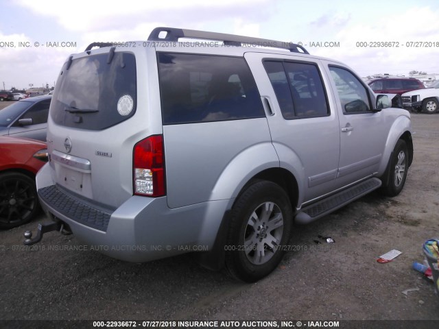 5N1AR1NB9BC600149 - 2011 NISSAN PATHFINDER S/LE/SE GRAY photo 4