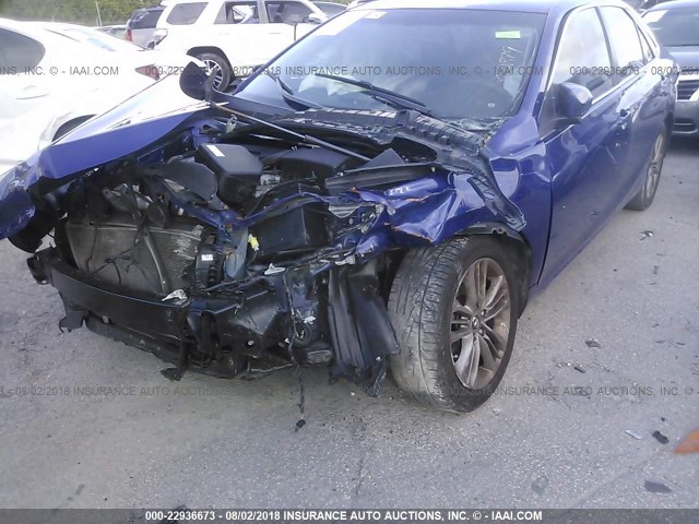 4T1BF1FK5GU510879 - 2016 TOYOTA CAMRY LE/XLE/SE/XSE 蓝色 照片 6