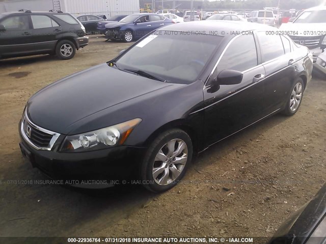 1HGCP26868A065329 - 2008 HONDA ACCORD EXL BLACK photo 2