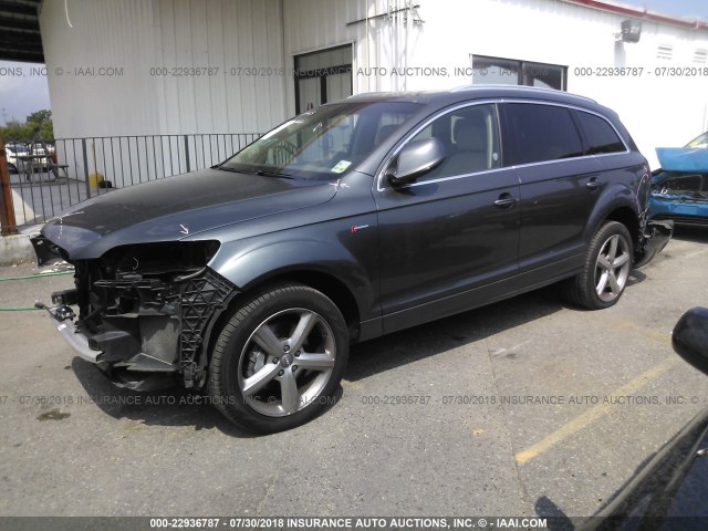 WA1DGAFE8DD015988 - 2013 AUDI Q7 PRESTIGE GRAY photo 2