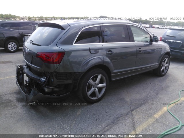 WA1DGAFE8DD015988 - 2013 AUDI Q7 PRESTIGE GRAY photo 4