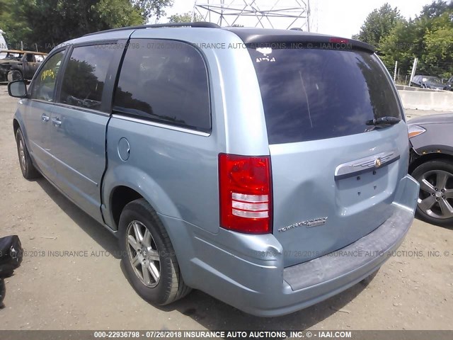 2A8HR54P38R773021 - 2008 CHRYSLER TOWN & COUNTRY TOURING Light Blue photo 3