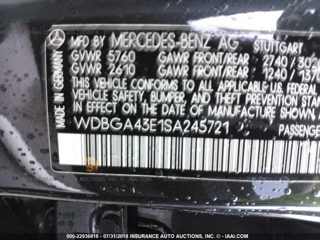 WDBGA43E1SA245721 - 1995 MERCEDES-BENZ S 420 GRAY photo 9