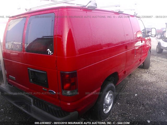 1FTSE3EL3ADA83657 - 2010 FORD ECONOLINE E350 SUPER DUTY VAN RED photo 4