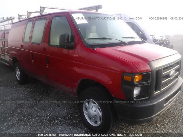 1FTSE3EL1BDB35482 - 2011 FORD ECONOLINE E350 SUPER DUTY VAN RED photo 1