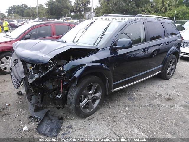 3C4PDCGG8FT592086 - 2015 DODGE JOURNEY CROSSROAD BLUE photo 2