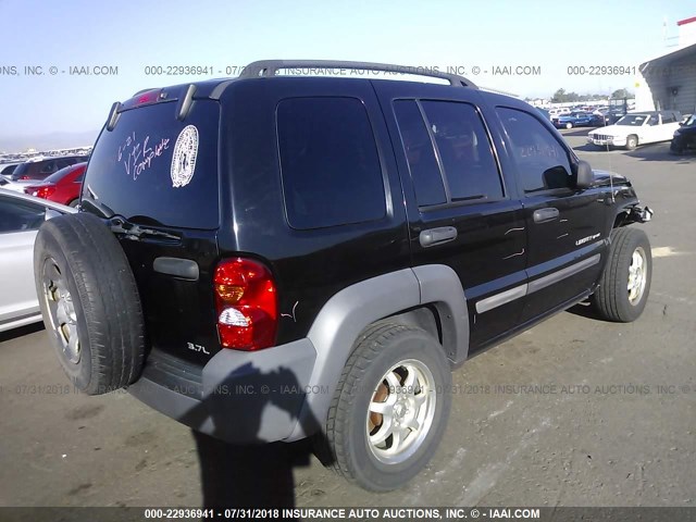 1J4GL48K83W503841 - 2003 JEEP LIBERTY SPORT/FREEDOM შავი ფოტო 4