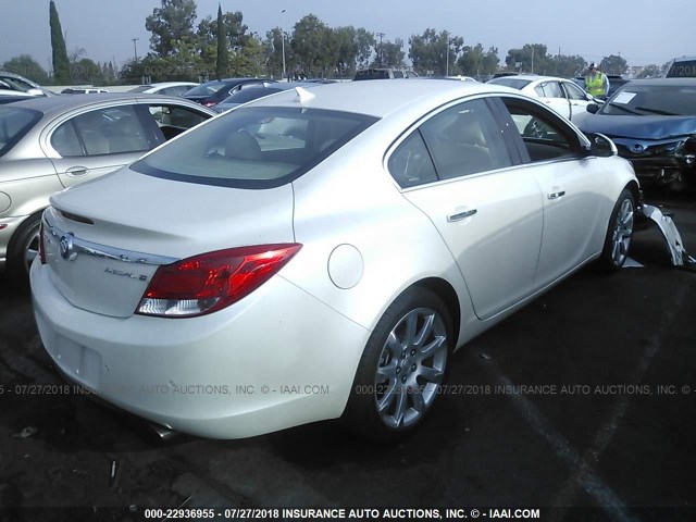 2G4GU5GV2C9200532 - 2012 BUICK REGAL PREMIUM WHITE photo 4