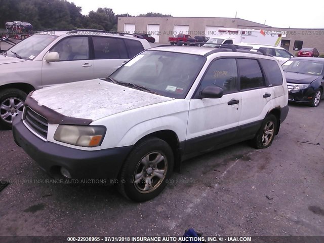 JF1SG63603H716805 - 2003 SUBARU FORESTER 2.5X WHITE photo 2