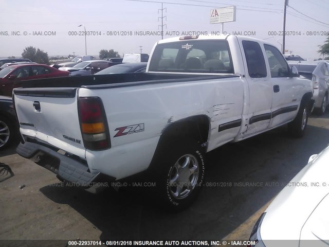 1GCEK19T61E148354 - 2001 CHEVROLET SILVERADO K1500 WHITE photo 4