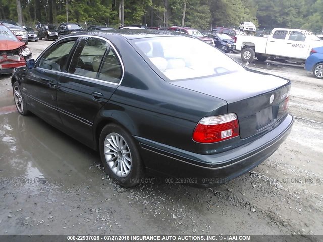 WBADN634X1GM71177 - 2001 BMW 540 I AUTOMATIC GREEN photo 3