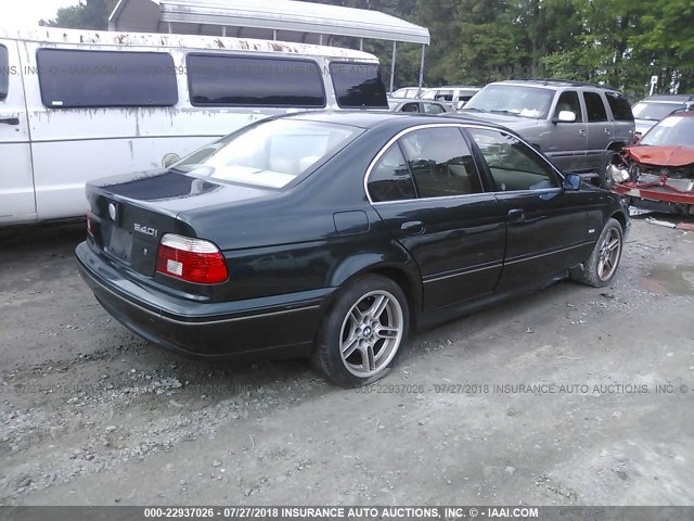 WBADN634X1GM71177 - 2001 BMW 540 I AUTOMATIC GREEN photo 4