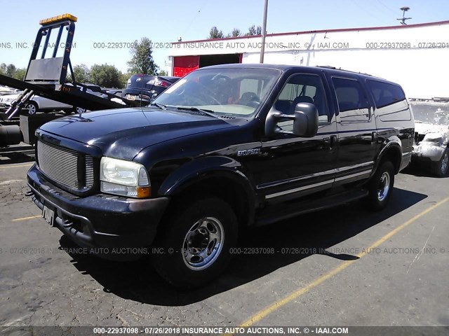 1FMNU43S92EC39479 - 2002 FORD EXCURSION LIMITED BLACK photo 2