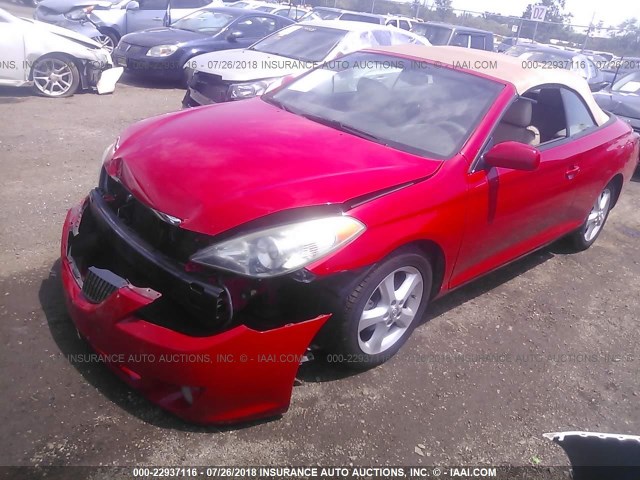 4T1FA38P96U105062 - 2006 TOYOTA CAMRY SOLARA SE/SLE წითელი ფოტო 2