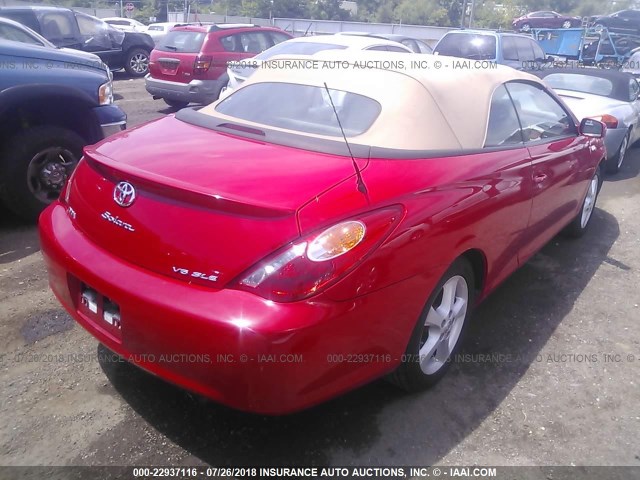 4T1FA38P96U105062 - 2006 TOYOTA CAMRY SOLARA SE/SLE წითელი ფოტო 4