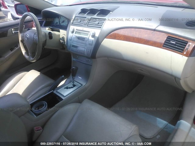 4T1FA38P96U105062 - 2006 TOYOTA CAMRY SOLARA SE/SLE წითელი ფოტო 5