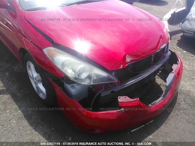 4T1FA38P96U105062 - 2006 TOYOTA CAMRY SOLARA SE/SLE წითელი ფოტო 6