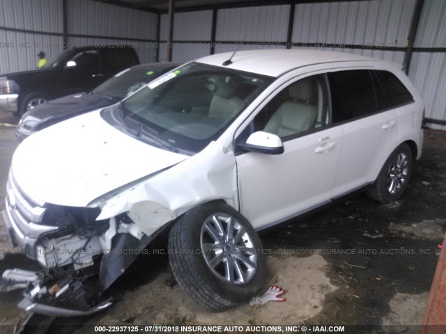 2FMDK3KC4BBB35693 - 2011 FORD EDGE LIMITED WHITE photo 2