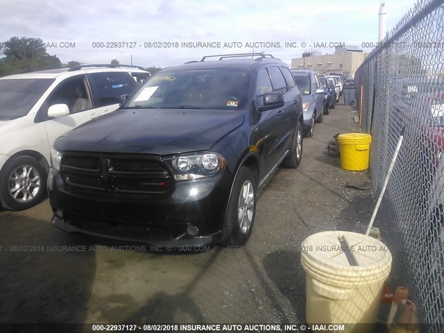 1C4RDJAG7CC112701 - 2012 DODGE DURANGO SXT BLACK photo 2