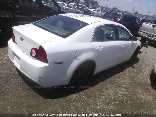 1G1ZA5EUXCF389477 - 2012 CHEVROLET MALIBU LS თეთრი ფოტო 4