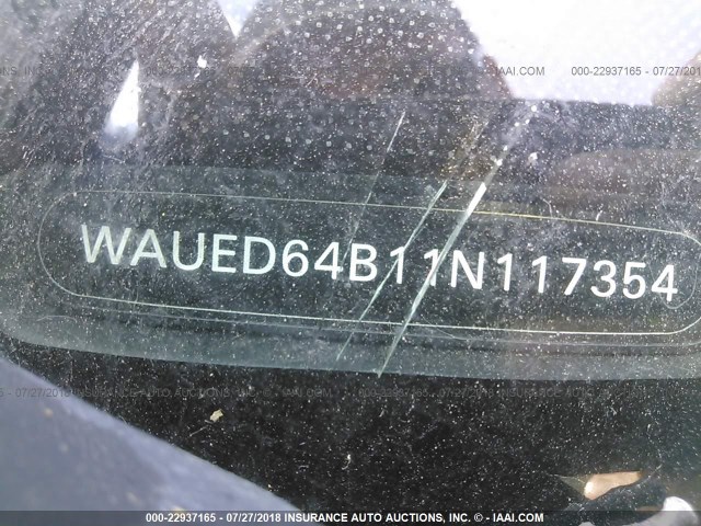 WAUED64B11N117354 - 2001 AUDI A6 2.7T QUATTRO BLACK photo 9